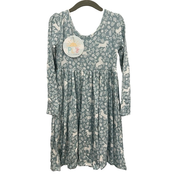 Little Sleepies Unicorn Garden Twirl Dress Size 6 NWT - Picture 1 of 5